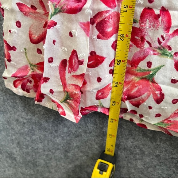 SKIES ARE BLUE Floral Flutter Sleeve Maxi Dress Pink White Size XS NWOT Flaw - Picture 10 of 14